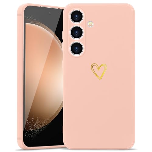 Wirvyuer Kompatibel mit Samsung Galaxy S23 FE Hülle Mädchen Handyhülle Gold Liebesherz Weich Silikon Case Süßes Gold Love Slim Stoßfest Schutzhülle für Samsung S23 FE Rosa Wirvyuer Kompatibel mit Samsung Galaxy S23 FE Hülle Mädchen Handyhülle Gold Liebesherz Weich Silikon Case Süßes Gold Love Slim Stoßfest Schutzhülle für Samsung S23 FE Rosa von Wirvyuer