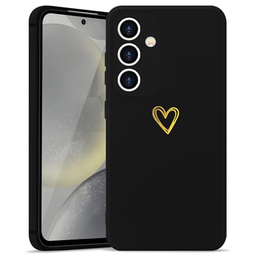 Wirvyuer Kompatibel mit Samsung Galaxy S24 5G Hülle Mädchen Handyhülle Gold Liebesherz Weich Silikon Case Süßes Gold Love Slim Stoßfest Schutzhülle für Samsung S24 5G Schwarz Wirvyuer Kompatibel mit Samsung Galaxy S24 5G Hülle Mädchen Handyhülle Gold Liebesherz Weich Silikon Case Süßes Gold Love Slim Stoßfest Schutzhülle für Samsung S24 5G Schwarz von Wirvyuer