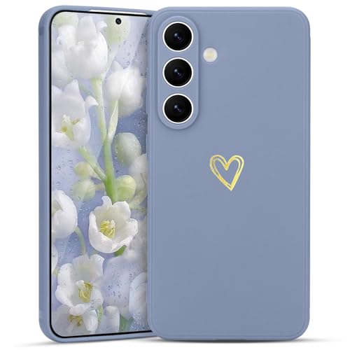 Wirvyuer Kompatibel mit Samsung Galaxy S25 5G Hülle Mädchen Handyhülle Gold Liebesherz Weich Silikon Case Süßes Gold Love Slim Stoßfest Schutzhülle für Samsung S25 5G Grau Wirvyuer Kompatibel mit Samsung Galaxy S25 5G Hülle Mädchen Handyhülle Gold Liebesherz Weich Silikon Case Süßes Gold Love Slim Stoßfest Schutzhülle für Samsung S25 5G Grau von Wirvyuer