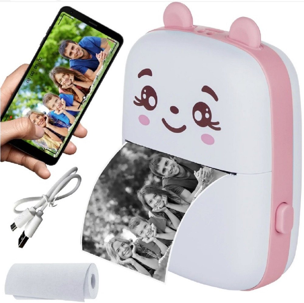Wisam Mini Bluetooth Taschendrucker für iOS Android Rosa Etikettendrucker, (Bluetooth, Thermodruck) von Wisam