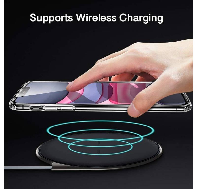 Wisam Smartphone-Hülle Wisam® Apple iPhone 11 (6.1) Silikon Case Schutzhülle Hülle Transparen von Wisam