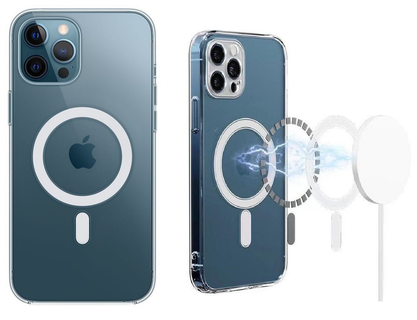 Wisam Smartphone-Hülle Wisam® Apple iPhone 12 (6.1) MagSafe Silikon Case von Wisam