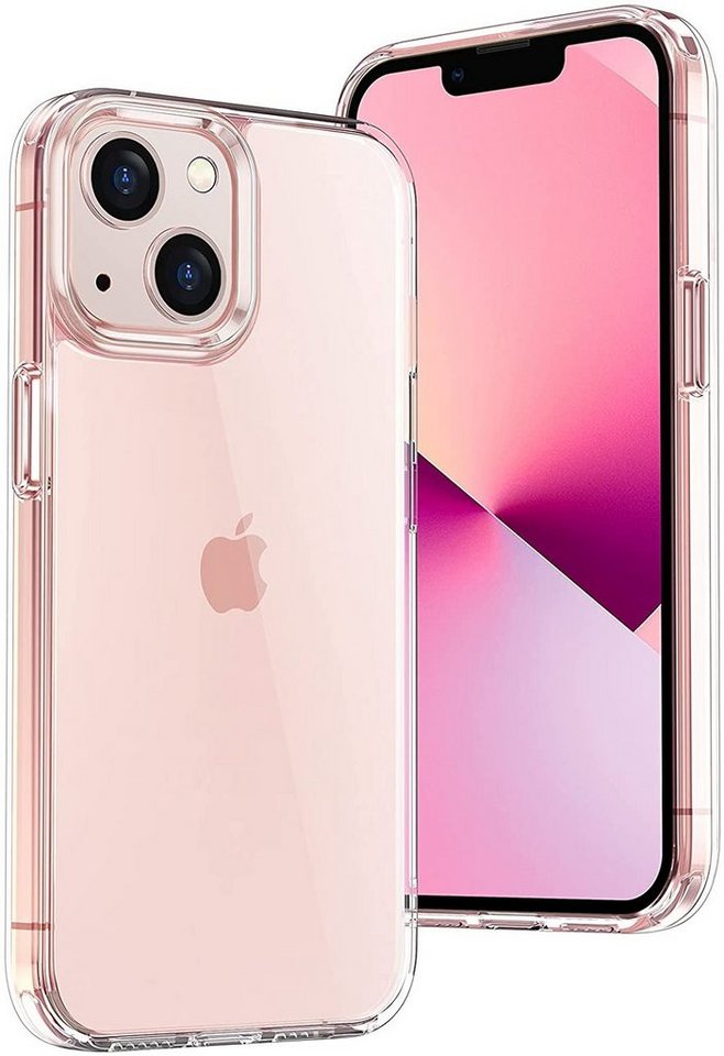 Wisam Smartphone-Hülle Wisam® Apple iPhone 13 (6.1) Silikon Case Schutzhülle Hülle Transparen von Wisam
