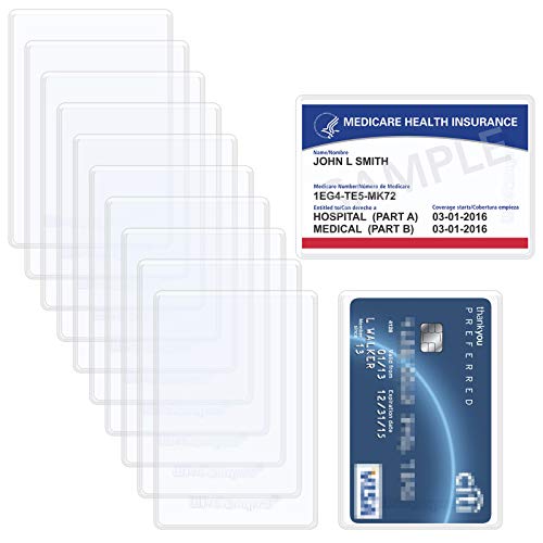 Wisdompro 10 Stück Kartenhülle, Kreditkartenhülle Transparent wasserdichte, Scheckkartenhülle Schützen Ihre Kreditkarten, EC Karten und Mitgliedskarten von Wisdompro