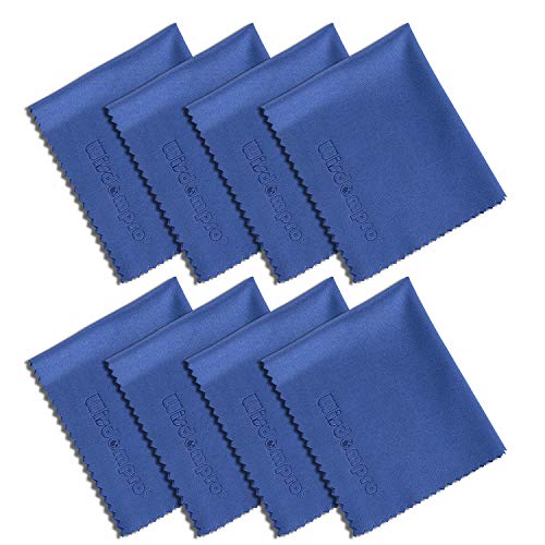 Wisdompro; 8-Pack Microfiber Cleaning Cloth for Camera Lens, Glass, Lenses, Phone, iPhone, iPad, Tablet, Laptop, LCD TV, Computer Screen, Monitor and Other Delicate Surface - Blue (6 x 7 Inches) von Wisdompro