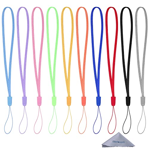 Wisdompro Handschlaufe 10 Stück, 17,8 cm Schlüsselband Kurz für USB Stick, Schlüssel, Kleinen Tragbaren Ventilator, Kleine Taschenlampe (Mehrfarbig) von Wisdompro