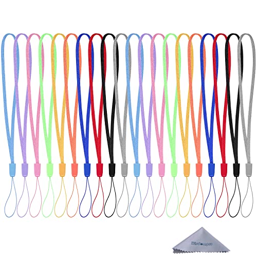 Wisdompro Schlüsselband Kurz 20 Stück, Schlüsselbänder Bunt, Lanyard für USB Stick, Schlüssel, Ausweishülle, Tragbarer Kleiner Ventilator und Kleine Taschenlampe usw. (10 Farben) von Wisdompro