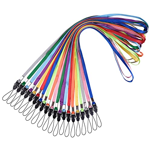 Wisdompro Schlüsselband Lang 20 Stück, Abnehmbarer Schlüsselbänder Bunt, Lanyard für USB Stick, Schlüssel, Ausweishülle, Tragbarer Kleiner Ventilator und Kleine Taschenlampe usw.(10 Farben) von Wisdompro