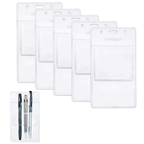 Wisdompro Taschenschutz aus Kunststoff 5 Stück, Stifthalter für Hemden, Labormäntel, Hosen (Transparent) von Wisdompro