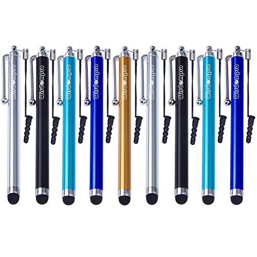 Wisdompro Touchscreen Stift 9 Stück, 11,2 cm Langer Universal Tablet Stift, Handy Stift für Handys, Tablet (5-Farben) von Wisdompro