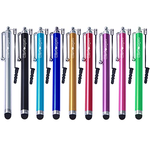 Wisdompro Touchscreen Stift 9 Stück, 11,2 cm Langer Universal Tablet Stift, Handy Stift für Handys, Tablet (9-Farben) von Wisdompro