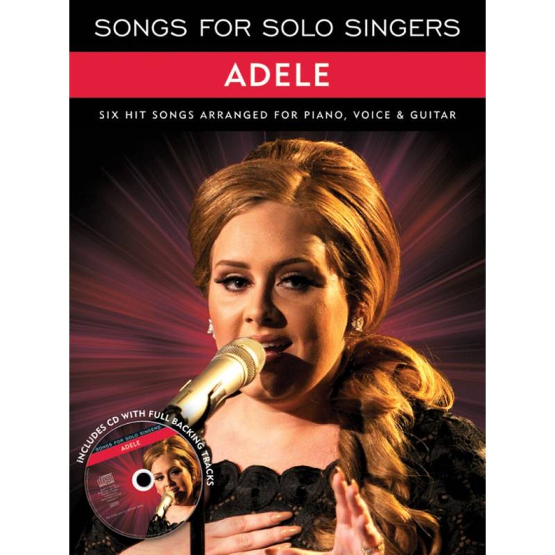 Wise Publications Songs for Solo Singers: Adele Piano, Vocal and Guitar Songbook with CD von Wise Publications