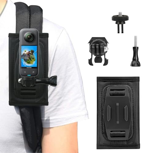 Rucksack Schultergurt Halterung 360 Grad Drehbar mit Verstellbarem Schulterpolster für GoPro Hero 13/12/11/10/9/8/7 Balck DJI Osmo Action 5 Pro Insta360 X5 X4 X3 Kamera Rucksackhalterung Zubehör Rucksack Schultergurt Halterung 360 Grad Drehbar mit Verstellbarem Schulterpolster für GoPro Hero 13/12/11/10/9/8/7 Balck DJI Osmo Action 5 Pro Insta360 X5 X4 X3 Kamera Rucksackhalterung Zubehör von Wiseten