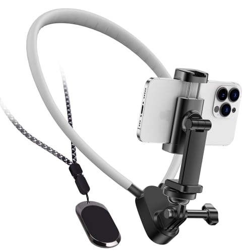 Wiseten Nackenhalterung mit Telefonclip für Handy, Handy-Halter Hals POV/Vlog Selfie-Halterung Hand Telefon Halshalterung Video-Aufnahme für iPhone Android Phones für Kamera GoPro Insta360 Wiseten Nackenhalterung mit Telefonclip für Handy, Handy-Halter Hals POV/Vlog Selfie-Halterung Hand Telefon Halshalterung Video-Aufnahme für iPhone Android Phones für Kamera GoPro Insta360 von Wiseten