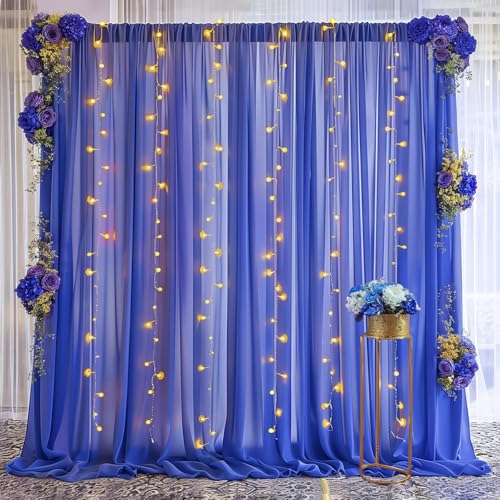 Tüll-Hintergrundvorhang mit Lichterkette, für Partys, durchsichtige Fotohintergründe, Vorhänge für Hochzeit, Party, Fotografie, Hintergrund, 3 x 3 m, Marineblau Tüll-Hintergrundvorhang mit Lichterkette, für Partys, durchsichtige Fotohintergründe, Vorhänge für Hochzeit, Party, Fotografie, Hintergrund, 3 x 3 m, Marineblau von Wish Care