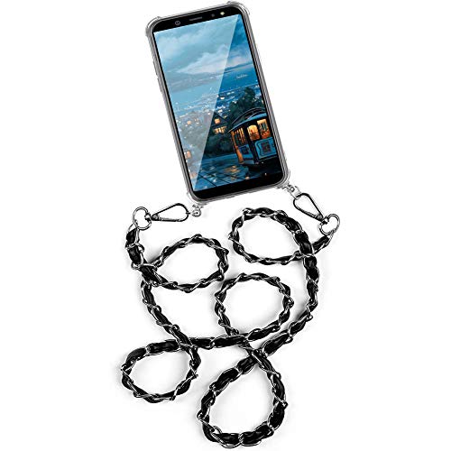 Handykette kompatibel Für Samsung Galaxy Z Fold 4 5G,Metallkette mit Handy Hülle Smartphone Necklace Hülle zum Umhängen - Anti Shock Full TPU Case Handyhülle Case mit Kette zum umhängen von Wishcover store