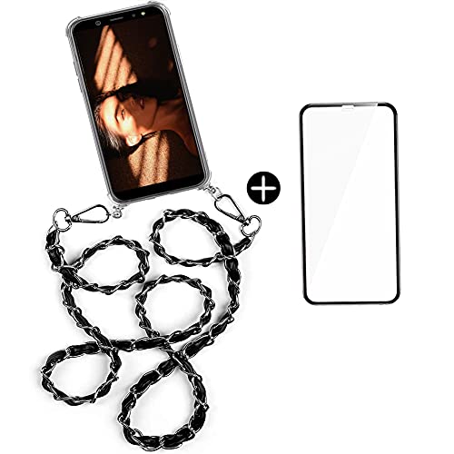 Handykette kompatibel für Samsung Galaxy S20 FE,Metallkette mit Handy Hülle Smartphone Necklace Hülle zum Umhängen - Anti Shock Full TPU Case Handyhülle Case mit Kette zum umhängen in Metall von Wishcover store