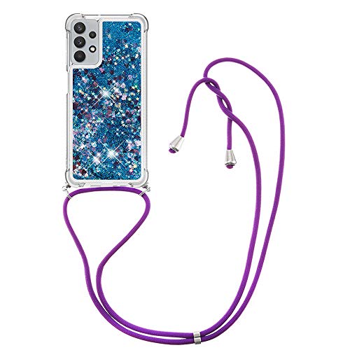 Handykette kompatibel mit für Samsung Galaxy A32 5G Hülle,Glitzer Hülle Flüssig Bewegende Treibsand Transparent Handyhülle - Silikonhülle, Hülle mit Band, Stylische Kette mit Hülle für A32 5G Handykette kompatibel mit für Samsung Galaxy A32 5G Hülle,Glitzer Hülle Flüssig Bewegende Treibsand Transparent Handyhülle - Silikonhülle, Hülle mit Band, Stylische Kette mit Hülle für A32 5G von Wishcover store