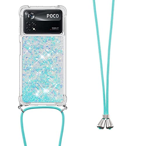 Wishcover store Handykette kompatibel mit für Xiaomi Poco X4 Pro 5G Hülle,Glitzer Hülle Flüssig Bewegende Treibsand Transparent Handyhülle - Silikonhülle, Hülle mit Band, Stylische Kette mit Hülle Wishcover store Handykette kompatibel mit für Xiaomi Poco X4 Pro 5G Hülle,Glitzer Hülle Flüssig Bewegende Treibsand Transparent Handyhülle - Silikonhülle, Hülle mit Band, Stylische Kette mit Hülle von Wishcover store