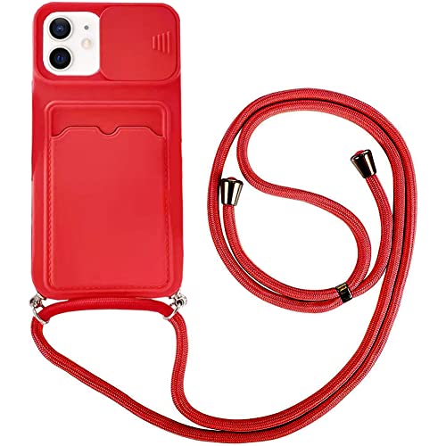 Wishcover Case mit Kameraschutz für iPhone 11 Hülle,Slide Camera Umhängen Schutzhülle,Silikon Handyhülle zum Umhängen Kette,Smartphone Necklace mit extra Kreditkartenfach. von Wishcover store
