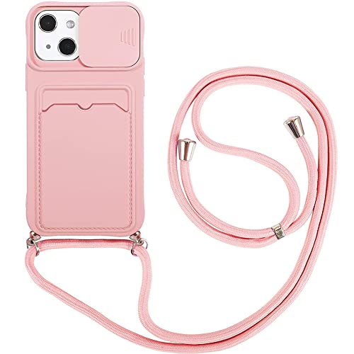 Wishcover Case mit Kameraschutz für iPhone 13 Hülle,Slide Camera Umhängen Schutzhülle,Silikon Handyhülle zum Umhängen Kette,Smartphone Necklace mit extra Kreditkartenfach. von Wishcover store
