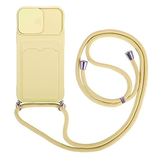 Wishcover Case mit Kameraschutz für iPhone 14 Pro Hülle,Slide Camera Umhängen Schutzhülle,Silikon Handyhülle zum Umhängen Kette,Smartphone Necklace mit extra Kreditkartenfach. von Wishcover store