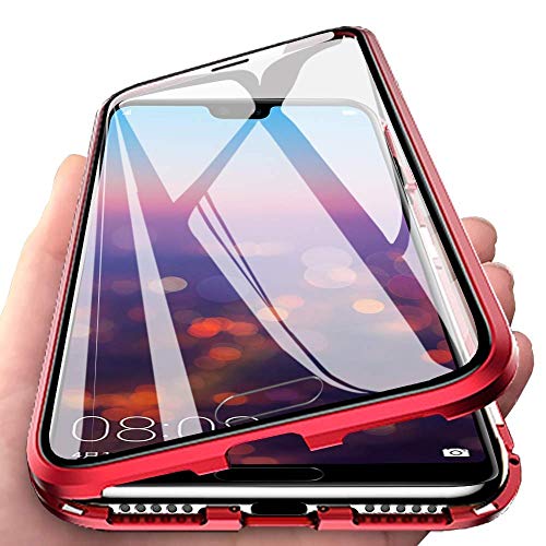 Wishcover Hülle für Oppo A94 5G Magnetische Hartglas Hülle Transparent Case Cover mit Vorderseite und Rückseite,Schutzhülle Einteiliges Ultra Dünn 360 Grad Komplett Schutz Hülle von Wishcover store