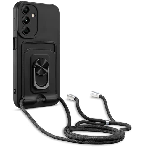 Wishcover store Case für Samsung Galaxy A14 5G Hülle,Silikon Handyhülle zum Umhängen Kette,Smartphone Necklace mit extra Kreditkartenfach. von Wishcover store