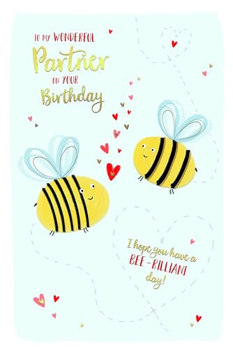 Wishing Well Geburtstagskarte To My Wonderful Partner Have A Bee-Rilliant Day, Grußkarte Studios – 15,2 x 22,9 cm Wishing Well Geburtstagskarte To My Wonderful Partner Have A Bee-Rilliant Day, Grußkarte Studios – 15,2 x 22,9 cm von Wishing Well