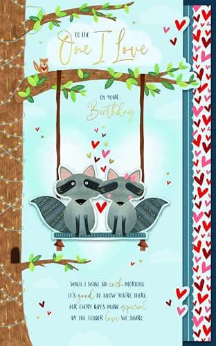 Wishing Well Geburtstagskarte für die Liebe, Waschbäume auf Schaukel, handgefertigt, 17,8 x 27,9 cm Wishing Well Geburtstagskarte für die Liebe, Waschbäume auf Schaukel, handgefertigt, 17,8 x 27,9 cm von Wishing Well