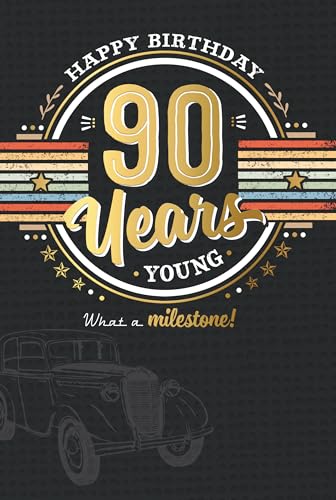 Wishing Well Luxuriöse Geburtstagskarte zum 90. Geburtstag für Ihn | Vintage Car Design Studios 15,2 x 22,9 cm Wishing Well Luxuriöse Geburtstagskarte zum 90. Geburtstag für Ihn | Vintage Car Design Studios 15,2 x 22,9 cm von Wishing Well