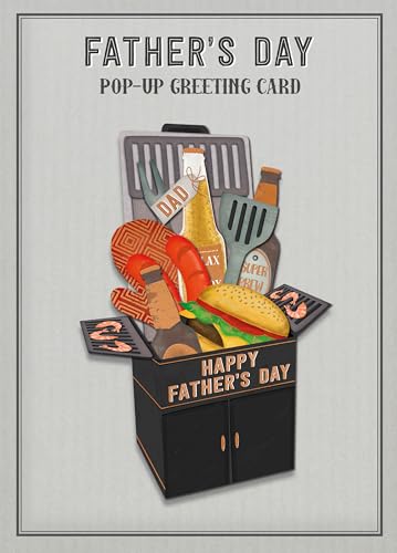 Wishing Well Luxuriöse Pop-Up Vatertagskarte für Papa, Grill-Thema, 17,8 x 25,4 cm, Studios Wishing Well Luxuriöse Pop-Up Vatertagskarte für Papa, Grill-Thema, 17,8 x 25,4 cm, Studios von Wishing Well