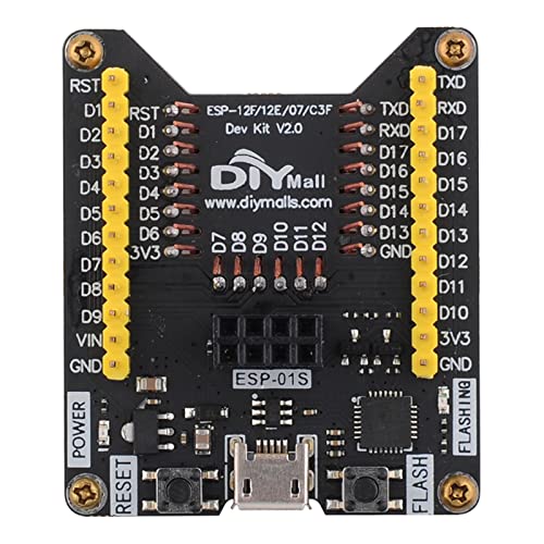 Wishiot ESP8266 Entwicklungsplatine mit Micro-USB-Anschluss, Onboard, CP2102 Chip, unterstützt ESP-01S ESP-07 ESP-07S ESP-12E ESP-12F ESP-12S ESP-C2 Easy Programer von Wishiot