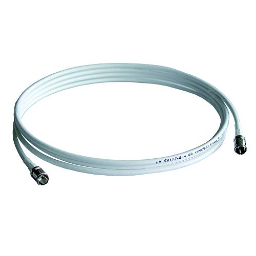 Wisi Daten-Anschlusskabel DS 35 0050 mit F-Quick/F-Quick-Stecker – 3-fach geschirmtes Patchkabel, Klasse A, >85dB – Für DVB-T, DVB-T2, DVB-C, DVB-S & DVB-S2 – Ø 5mm, 0,5m, weiß Wisi Daten-Anschlusskabel DS 35 0050 mit F-Quick/F-Quick-Stecker – 3-fach geschirmtes Patchkabel, Klasse A, >85dB – Für DVB-T, DVB-T2, DVB-C, DVB-S & DVB-S2 – Ø 5mm, 0,5m, weiß von Wisi