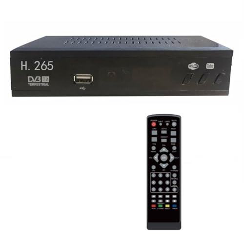 Wissupo DVB T2 HEVC 265 Digitaler TV-Tuner DVB-T2 265 1080P HD-Decoder USB-Terrestrischer TV-Empfänger EPG-Set-Top-Box, EU-Stecker von Wissupo