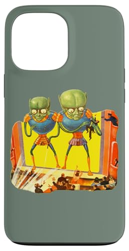 Aliens Attack Theater Klassische Science-Fiction-Kunst Hülle für iPhone 13 Pro Max von Wistful