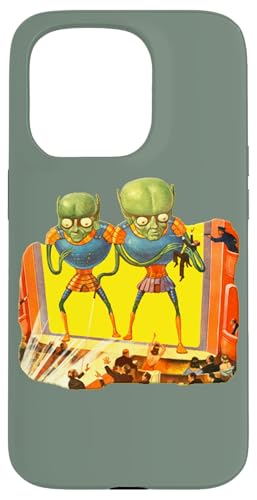 Aliens Attack Theater Klassische Science-Fiction-Kunst Hülle für iPhone 15 Pro von Wistful