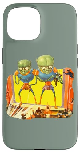 Aliens Attack Theater Klassische Science-Fiction-Kunst Hülle für iPhone 15 von Wistful
