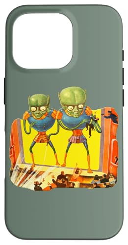 Aliens Attack Theater Klassische Science-Fiction-Kunst Hülle für iPhone 16 Pro von Wistful