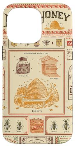 Bienen und Honig Vintage Antike Etiketten Hülle für iPhone 14 Pro Max von Wistful