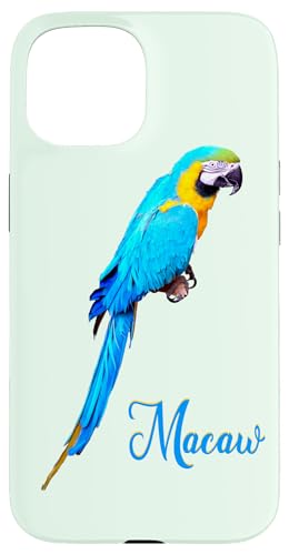 Blau und Gold Ara Papagei Vogel Foto Hülle für iPhone 15 von Wistful