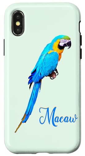 Blau und Gold Ara Papagei Vogel Foto Hülle für iPhone X/XS von Wistful