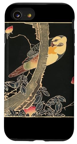 Jakuchu Papagei Rose Bush japanische Vogelkunst Hülle für iPhone SE (2020) / 7 / 8 von Wistful