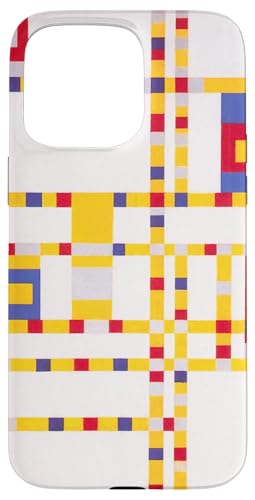 Rot Gelb Blau Weiß Quadrate Malerei Kunst Hülle für iPhone 15 Pro Max von Wistful