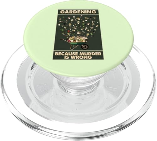 Vintage-Schild "Gardening Because Murder is Wrong" PopSockets PopGrip für MagSafe von Wistful