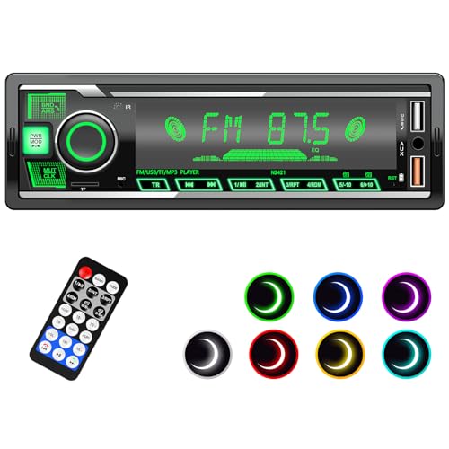 Autoradio Bluetooth, Wistrue Auto Radio Bluetooth mit 7 Farben Licht Einstellbar 1 Din Autoradio FM/2USB/AUX/TF MP3 Player Unterstützt iOS und Android Autoradio Bluetooth, Wistrue Auto Radio Bluetooth mit 7 Farben Licht Einstellbar 1 Din Autoradio FM/2USB/AUX/TF MP3 Player Unterstützt iOS und Android von Wistrue