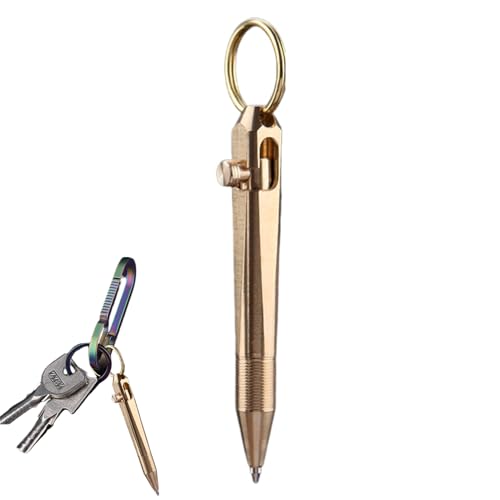 Bolt Action Pen | Solid Messing Kugelschreiber Multitasking -Schreibwerkzeug | Mini -Schlüsselbundstift Mit Tragbarem Anhängerdesign | Reisebereit-Gel-Tinten-Signaturstift Zum Geben Und Alltagsgebrauc Bolt Action Pen | Solid Messing Kugelschreiber Multitasking -Schreibwerkzeug | Mini -Schlüsselbundstift Mit Tragbarem Anhängerdesign | Reisebereit-Gel-Tinten-Signaturstift Zum Geben Und Alltagsgebrauc von Wisylizv
