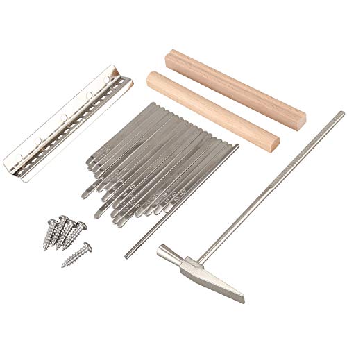 Wisyurt 17 Tasten Kalimba Daumen Finger Klavier DIY Tasten + BrüCke + Stimm Hammer Kit Musik Instrument Teil ZubehöR von Wisyurt