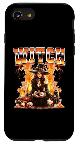 Hexe Halloween Gruselige 90er Jahre Bootleg Style Hülle für iPhone SE (2020) / 7 / 8 von Witch Halloween 90s Retro Bootleg Gifts
