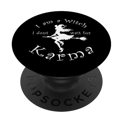 Witch Karma Halloween Funny PopSockets PopGrip: Ausziehbarer Sockel und Griff für Handys/Tablets mit Tauschbarem Top PopSockets Klebender PopGrip von Witch Karma DearPrint